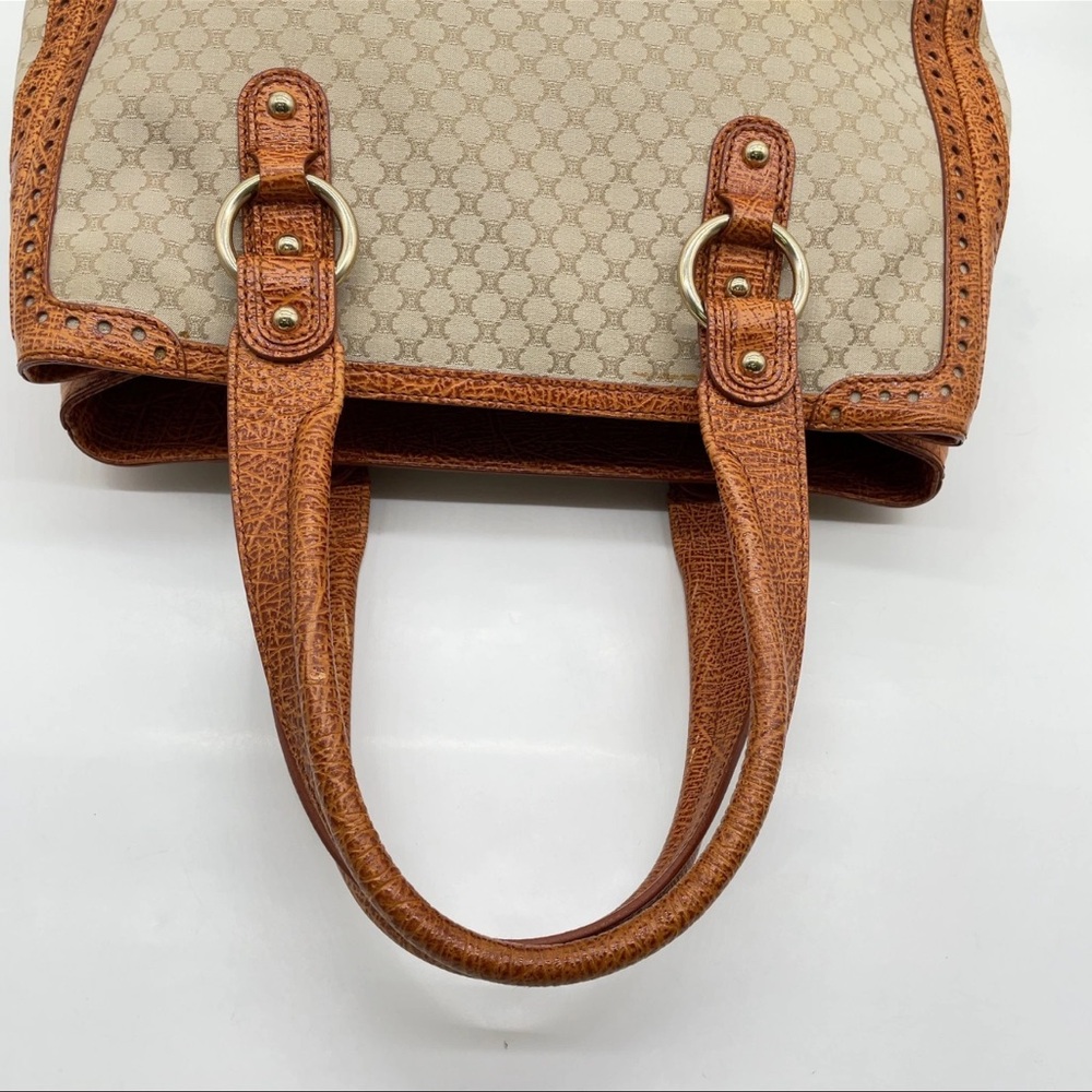 Celine Triomphe Macadam Canvas x Leather Tote Bag NS100497 - Picture 6 of 16